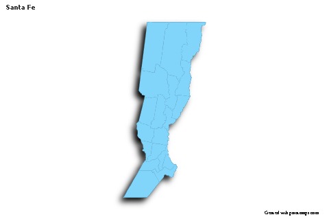 Sample Maps for Santa Fe (blue,outline,shadowy)