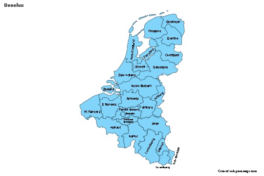 Sample Maps for Benelux (blue)