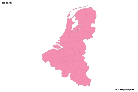 Sample Maps for Benelux (pink,outline)