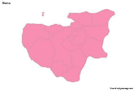 Contoh Peta untuk Bursa (merah jambu,garis besar)