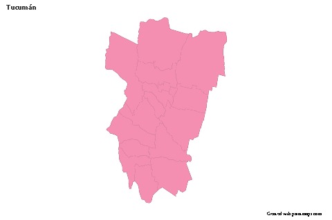 Tucumán için Örnek Haritalar (pembe,anahat)
