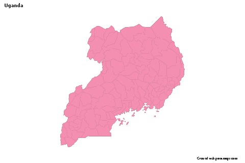 Sample Maps for Uganda (pink,outline)