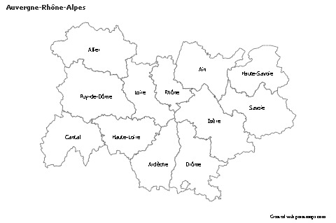 Sample Maps for Auvergne-Rhône-Alpes (black-white)