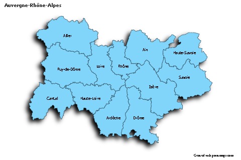 Sample Maps for Auvergne-Rhône-Alpes (blue,shadowy)