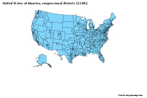 Sample Maps for United States of America, congressional districts (113th) (blue)