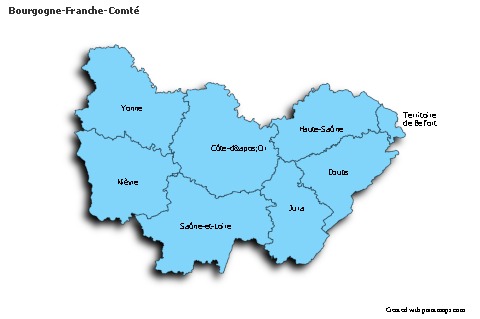 Contoh Peta untuk Bourgogne-Franche-Comté (biru,bayangan)