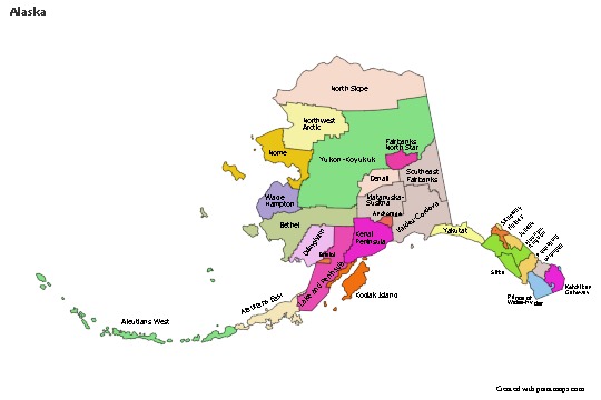 Sample Maps for Alaska (colored)