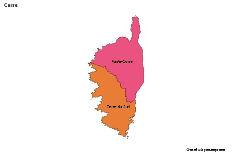Contoh Peta untuk Corse (berwarna)