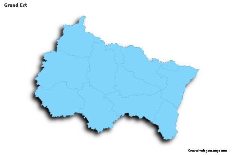 Sample Maps for Grand Est (blue,outline,shadowy)
