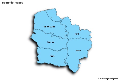 Sample Maps for Hauts-de-France (blue,shadowy)