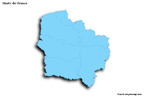 Sample Maps for Hauts-de-France (blue,outline,shadowy)