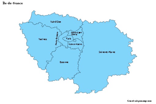Sample Maps for Île-de-France (blue)