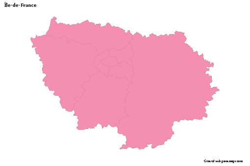 Sample Maps for Île-de-France (pink,outline)