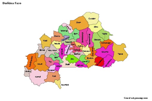 Sample Maps for Burkina Faso (colored)