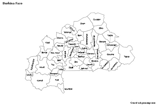 Sample Maps for Burkina Faso (black-white)