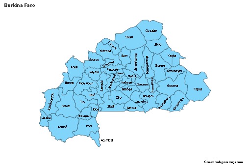 Sample Maps for Burkina Faso (blue)