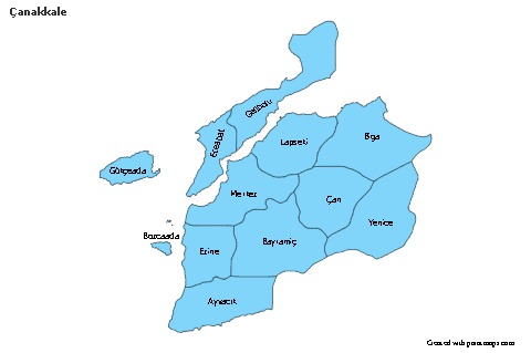 Sample Maps for Çanakkale (blue)