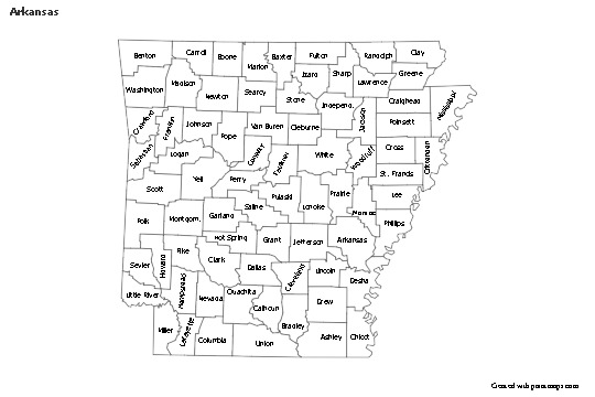 Sample Maps for Arkansas (black-white)