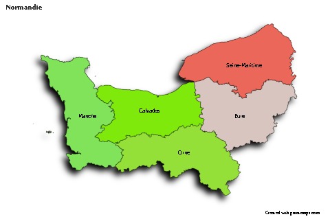 Sample Maps for Normandie (colored,shadowy)