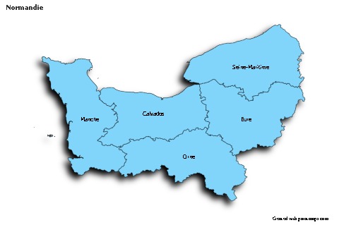Sample Maps for Normandie (blue,shadowy)