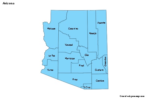Sample Maps for Arizona (blue)