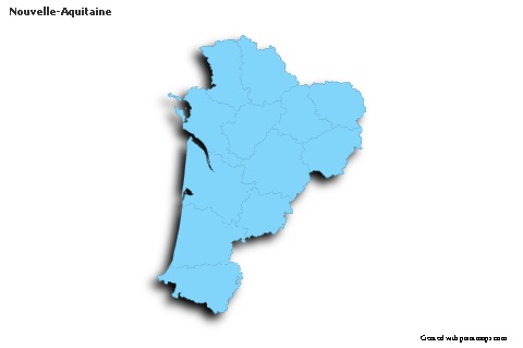 Sample Maps for Nouvelle-Aquitaine (blue,outline,shadowy)