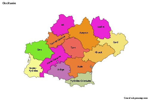 Sample Maps for Occitanie (colored)