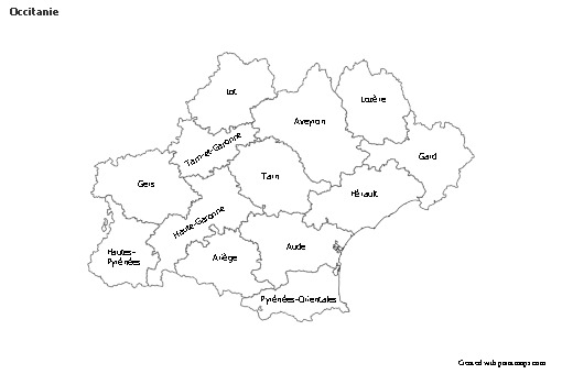 Sample Maps for Occitanie (black-white)