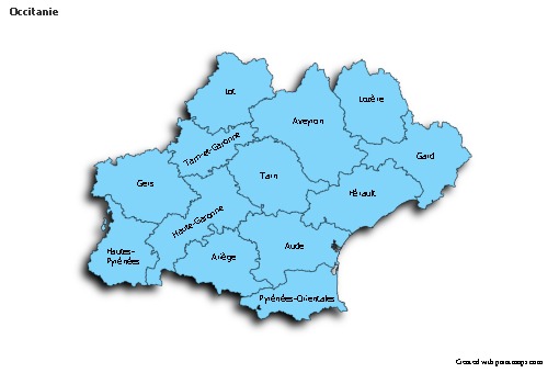 Sample Maps for Occitanie (blue,shadowy)
