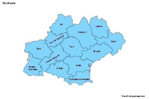 Sample Maps for Occitanie (blue)