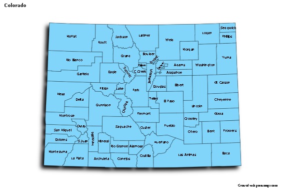 Sample Maps for Colorado (blue,shadowy)