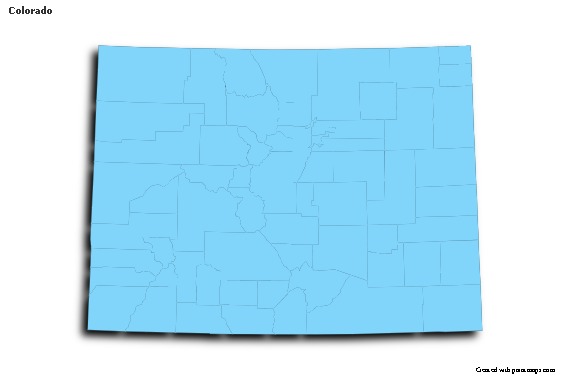 Sample Maps for Colorado (blue,outline,shadowy)