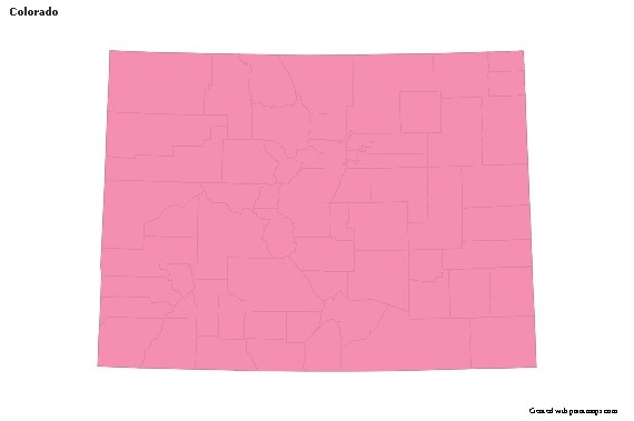 Sample Maps for Colorado (pink,outline)