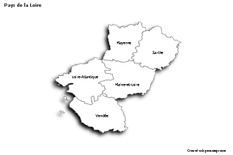 Sample Maps for Pays de la Loire (black-white,shadowy)