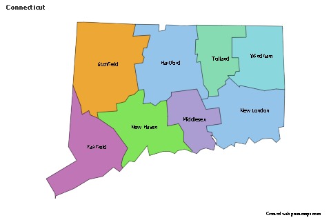 Sample Maps for Connecticut (colored)