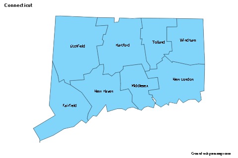 Sample Maps for Connecticut (blue)