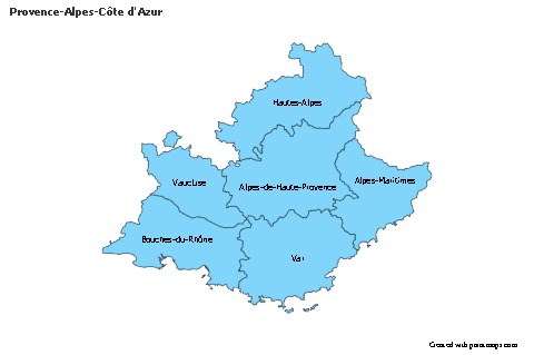 Sample Maps for Provence-Alpes-Côte d'Azur (blue)