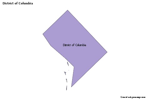 Contoh Peta untuk District of Columbia (berwarna)