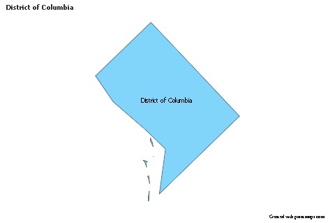 Contoh Peta untuk District of Columbia (biru)