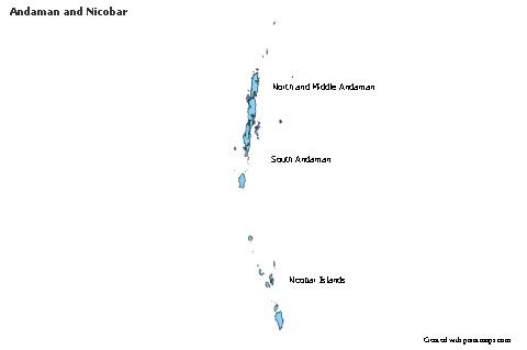 Andaman and Nicobar için Örnek Haritalar (mavi)