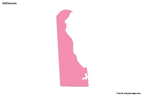 Sample Maps for Delaware (pink,outline)