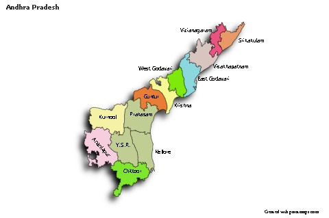 Andhra Pradesh için Örnek Haritalar (renkli,gölgeli)
