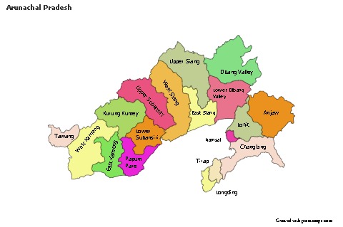 Sample Maps for Arunachal Pradesh (colored)