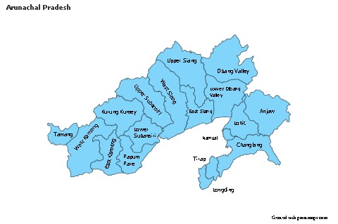 Sample Maps for Arunachal Pradesh (blue)