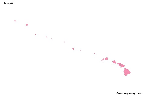 Sample Maps for Hawaii (pink,outline)