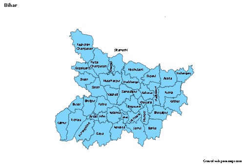 Sample Maps for Bihar (blue)