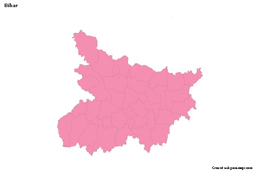 Sample Maps for Bihar (pink,outline)
