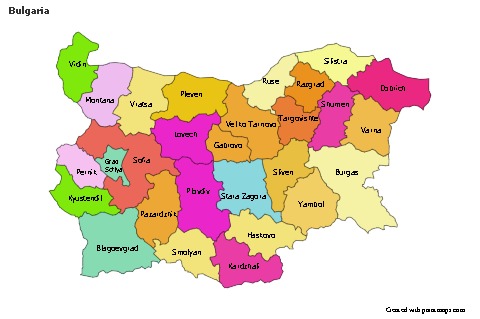 Sample Maps for Bulgaria (colored)