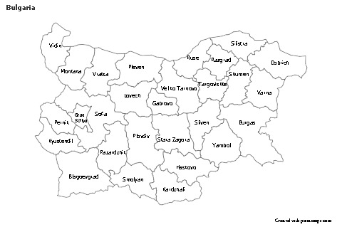 Sample Maps for Bulgaria (blue,shadowy)