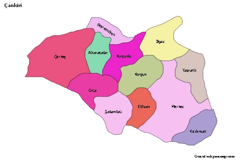 Sample Maps for Çankiri (colored)